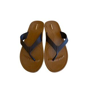 Okabashi Black Flip Flop Sandals Size M/L 8
